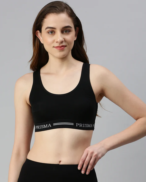 Sporty(Moulded Sports Bra)-Black