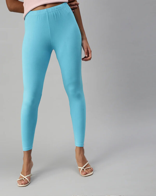 Ankle Leggings-Aqua Blue